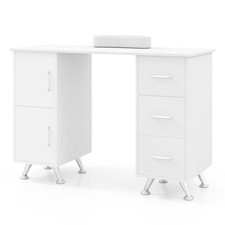 Tavolo Manicure Nail Desk Nail Tech Station con Cassetti - Bianco