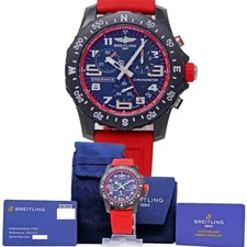 Breitling Endurance Pro X82310 Red Rubber 44mm  COMPLETE SET 2YRWARRANTY #2155-1