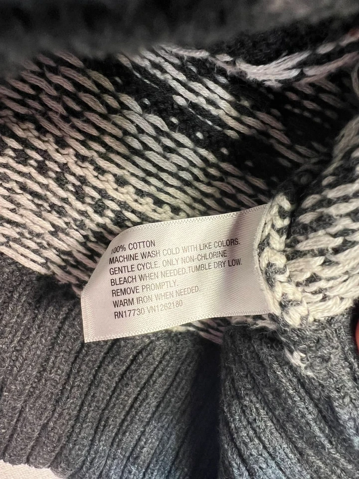 Mossimo Mens Shawl Collar Cardigan Sweater Knit Long Sleeve Sz L Multi Fair Isle - Image 4 of 4