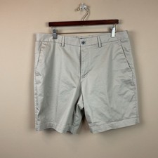 Banana Republic Aiden Shorts Men's 36 Khaki Chino Flat Front Preppy Summer