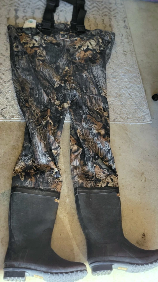 Hodgman Wadewell Mossy Oak 2ply Chest Canvas Waders Size 11 Duck Hunting Fishing - Image 3 of 4