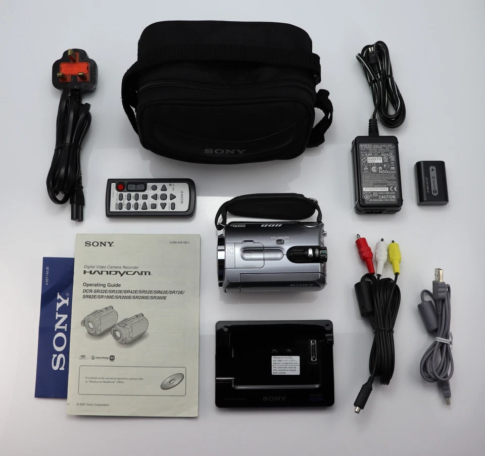 SONY HANDYCAM DCR-SR72E CAMCORDER 60GB HDD HARD DISC DRIVE VIDEO CAMERA - Image 3 of 4