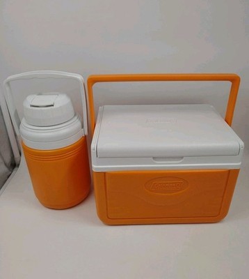 Coleman Flip Lid 5205 Orange 5 QT Mini Cooler Lunch Box Ice Chest
