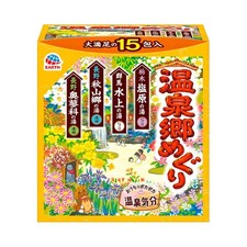 Japanese Onsen Hot Spring Salt Bath Powder 30g x 15packs Onsenkyo Meguri