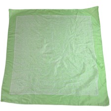 Robinson  Golluber Scarf Women Green White Vintage Polka Dot Mod Retro Preppy