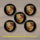 Vinyl Decal Sticker Overlays Fits Porsche Wheel Center Cap x5