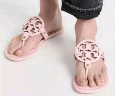  TORY BURCH MILLER SANDAL PATENT LEATHER LIMITED EDITION PETUNIA SIZE 7.5