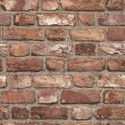 Grandeco Vintage Ziegelrot Tapete A28901 - Paste the Wall Kunststeinwand