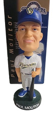 2003 Paul Molitor Milwaukee Brewers SGA Bobblehead Home White Pin Stripes NIB