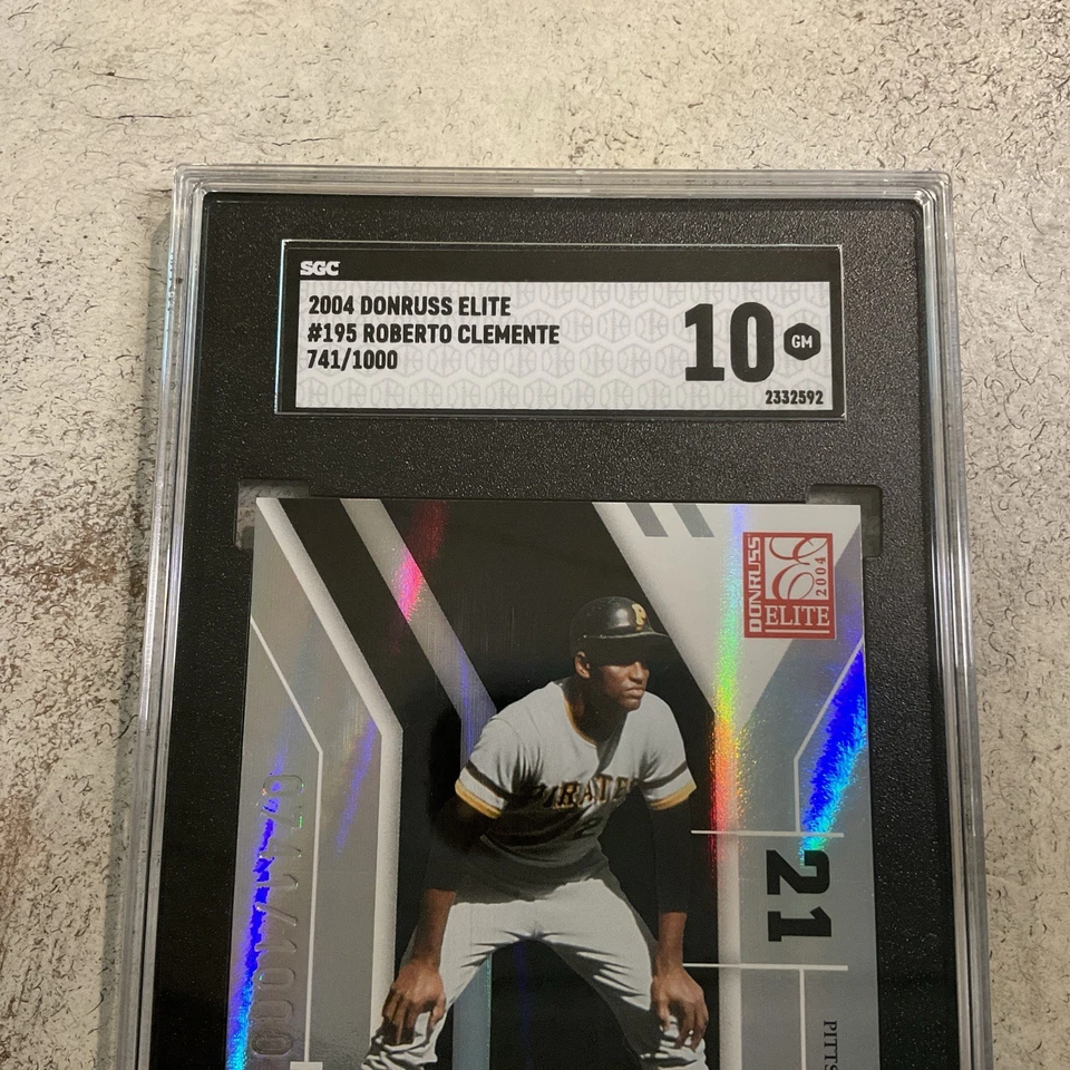 ROBERTO CLEMENTE-DONRUSS ELITE 2004 #195 741 DE 1000 - GEMA GRADUADA SGC COMO NUEVA 10 Foto 2 de 4