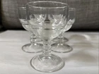 Anchor Hocking Manhattan Art Deco Cordial Sherry Wine Glass 5 Set Vintage 1930s