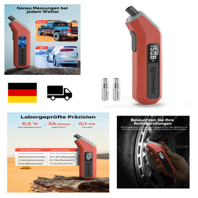 ETENWOLF T300 Reifendruckmesser Digital 0,2-13