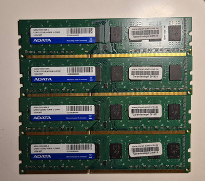 16GB Adata Arbeitspeicher 4x 4GB PC3