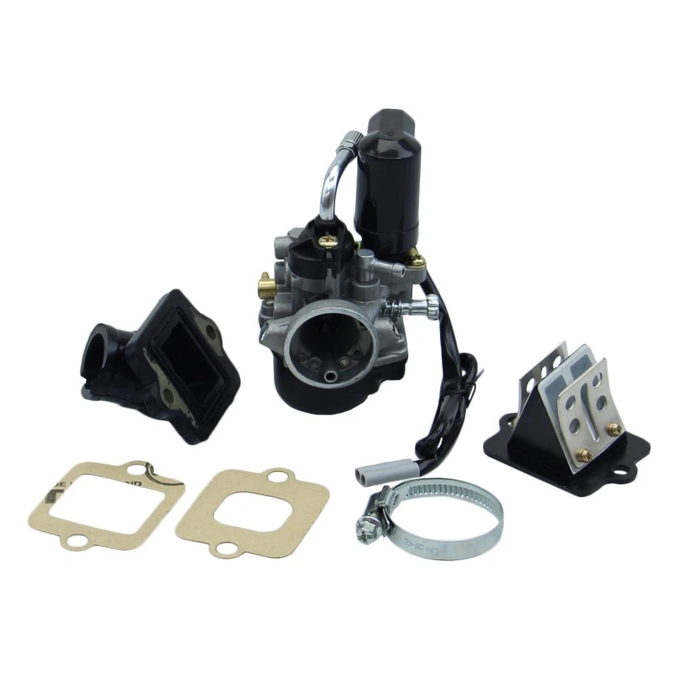 Vergaser-Set: Sport 17,5mm E-Choke + Ansaugstutzen + Membran Piaggio TPH Typhoon - Bild 4 von 4