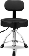 Drum Stool Throne with Backrest Hydraulic Adjustable Guitar Chair Saddle Seat Dr