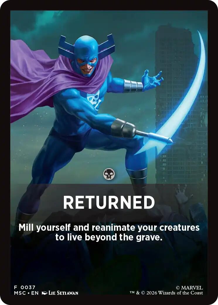 Returned Theme Card - 37 - NM Commander: Marvel Super Heroes (MSC)
