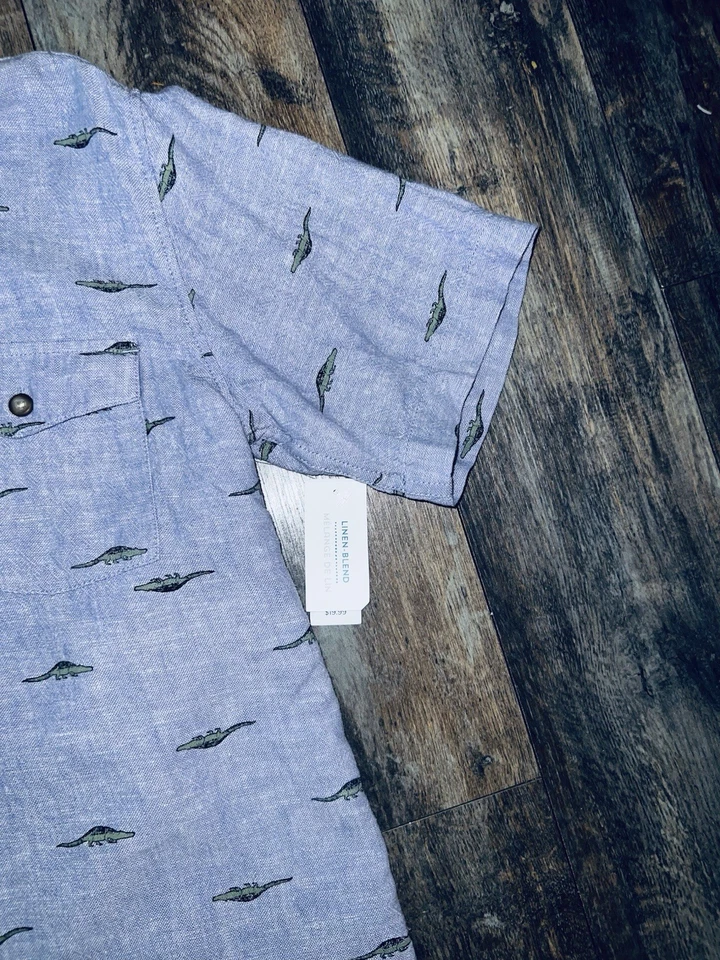 Camisa de mezcla de lino para niños, XL (14-16) Later Gator, lavanda Foto 3 de 4