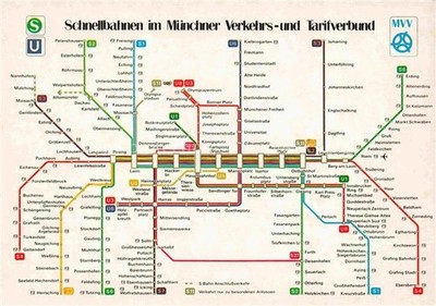 Underground subway underground metro express train Munich transport tariff network MVV