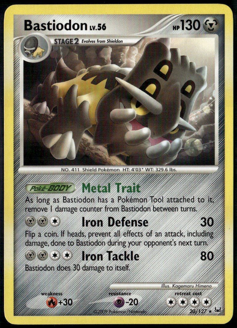 Bastiodon 20/127 Rare Platinum LP Pokemon Card
