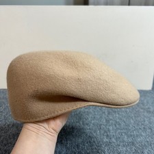 News Boy Cap Hat Camel Tan 100 Wool Flat Ivy Driving Size S/M