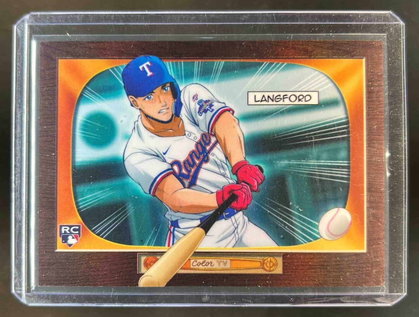 2024 Bowman's Best Wyatt Langford 1955 Anime RC Rookie #BA-19 Rangers