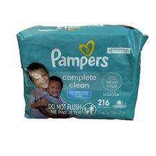Pampers Complete Clean Fresh Scented Baby Wipes 216 Wipes
