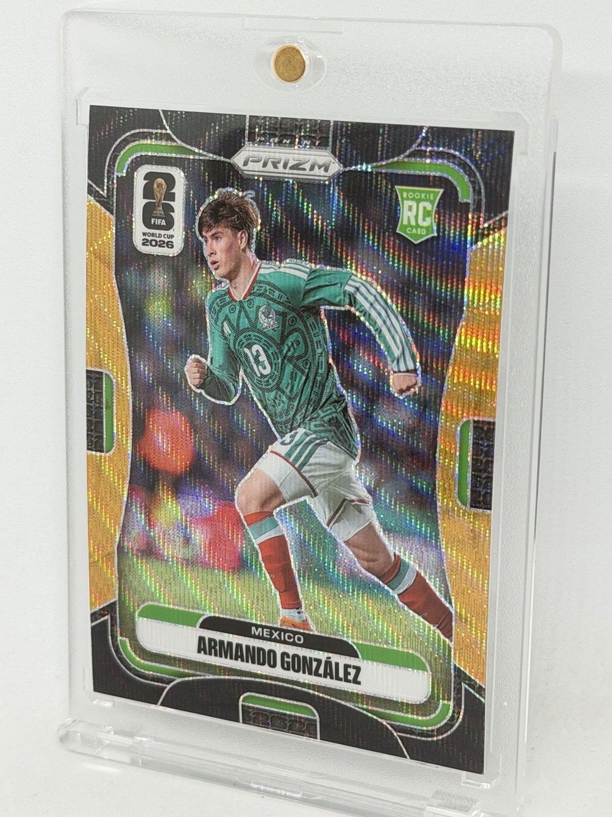 2026 Panini Prizm World Cup Armando Gonzalez #287 Rookie Black and Gold/8 Mexico view 10