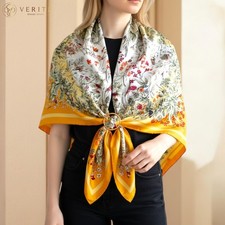 SELTENES VINTAGE HERMES Seidentuch "La Prairie" Carre 90 von Antoine de...