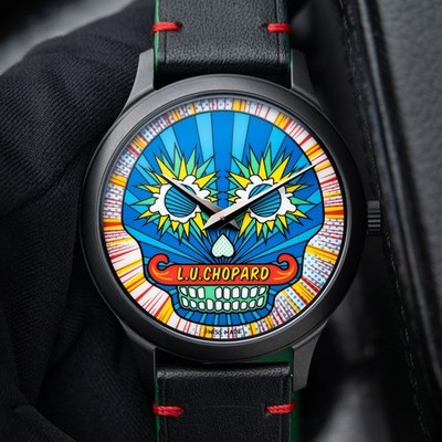 Chopard L.U.C Skull One Limited Edition Calavera Pop Art DLC Steel Blue 40 Watch