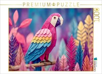Calvendo Puzzle Origami Parrot In A Colorful Fantasy Forest | 1000 Pieces, Finis