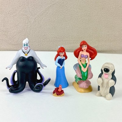 Set of Disney The Little Mermaid Figures or Cake Toppers Ariel Ursula Sebastian
