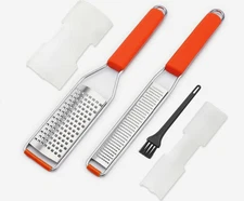 kitchen grater, peeler, slicer for cheese, lemon, ginger, garlic, nutmeg, fruit