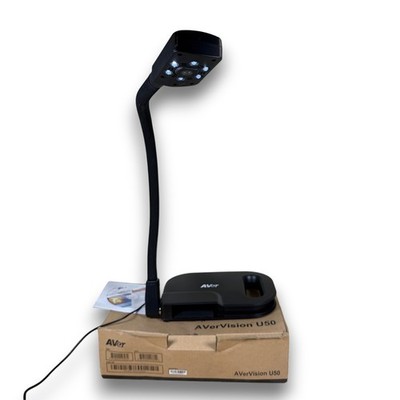 Aver AVerVision U50 USB Document Camera Black Portable Gooseneck 1080p HD