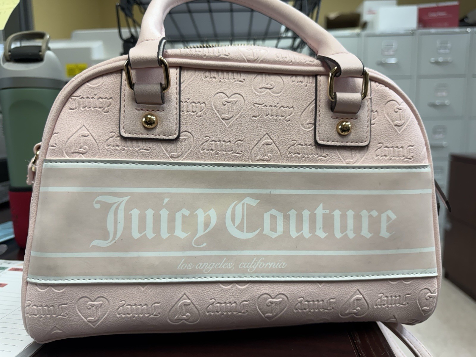 Pink Juicy Couture Crossbody Powder Blush Fashionista Bowler Bag