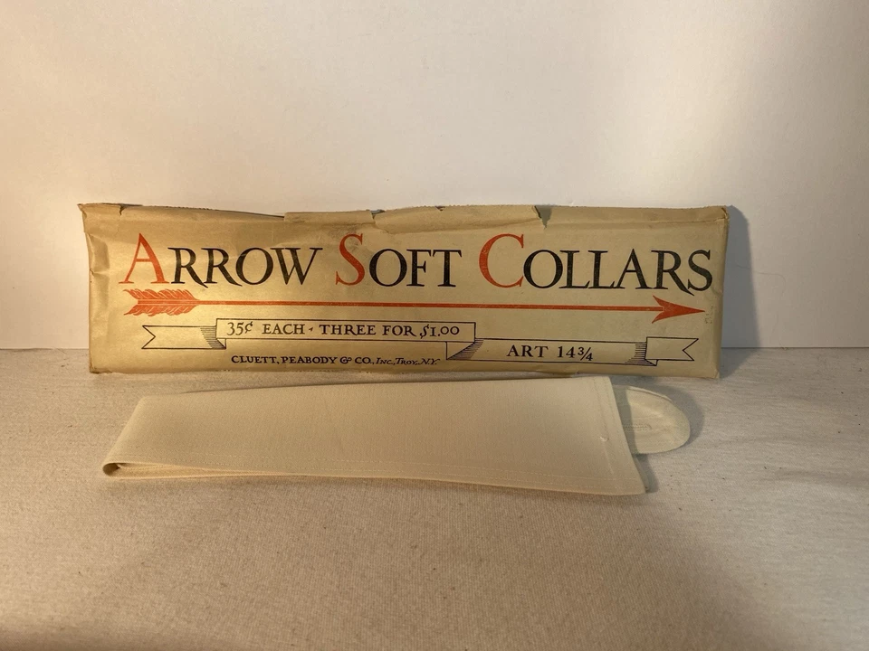 Vintage NOS New Old Stock Arrow  Collars 12 In Original Box Detachable 1930s - Image 3 of 4
