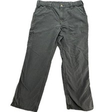 Carhartt B151 BLK Men's 36x30 Carpenter Original Fit Work Pants Black Cotton