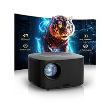 Outdoor-Projector-4K with WiFi and Bluetooth: Ultra-High Bright/60W Dolby Aud...