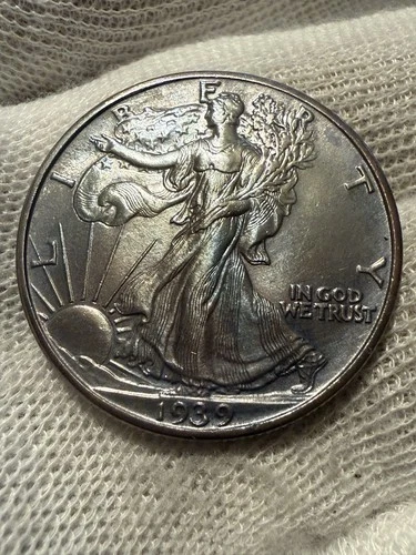 1939 P Walking Liberty Half Dollar US 90% Silver Coin AU Near Mint Original