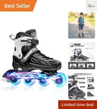 Inline Skates for Girls and Boys, Women, Men 4 Sizes Adjustable Inline Skates...