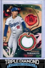 2024 Topps Holiday Yoshinobu Yamamoto Rookie RC Patch LA Dodgers Z919