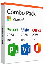 Microsoft Project Pro 2024 -Visio Pro 2024 & Office Pro 2024 combo. Lifetime