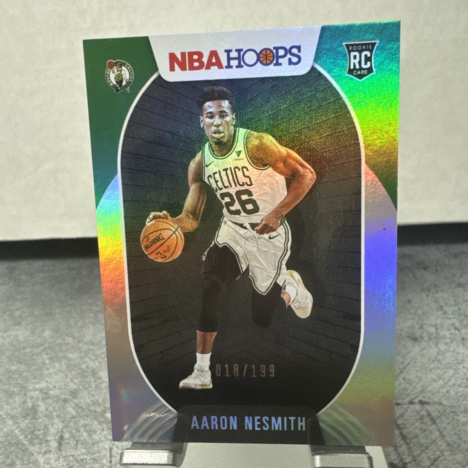 2020-21 NBA Hoops Aaron Nesmith #202 Green /199 (RC) Boston Celtics