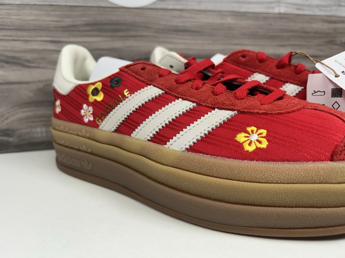Adidas Gazelle Bold W 'Liberty London' Red Floral Gum Shoes