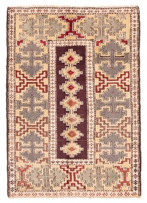 Traditional Vintage Hand-Knotted Area Rug 3'5'' x 4'7'' Oriental Wool Carpet