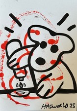 HASWORLD ORIGINAL POP Art Abstrakter Expressionismus Sammlerstück HUND Figurativ
