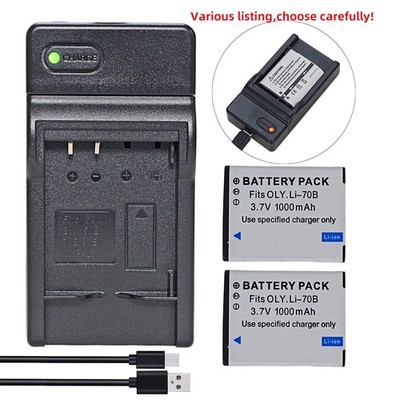 Li-70B Battery or Charger for Olympus FE-4020 FE-4040 FE-5040 VG-110 X-940 X-990