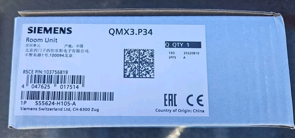 Siemens QMX3.P34 ROOM UNIT S55624-H105-A - NEW !!!! - Image 2 of 4