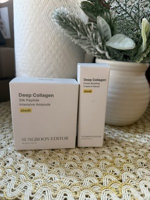 SUNGBOON EDITOR Deep Collagen Silk Peptide Ampoule & Cream Serum Anti-Aging Set