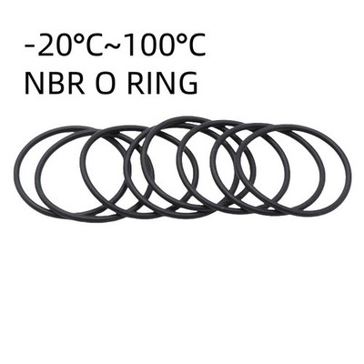 NBR O Ring Dichtring 8mm bis 80mm Schnurstärke 2mm Oring Ring Dichtung Schwarz