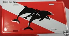 Scuba Diver license plate dive equipment snorkel fun DOLPHINS Inovative Scuba